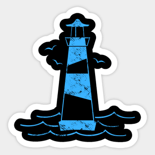 Lighthouse Waves Gull Sticker